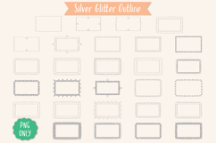 Glitter Rectangular Frames | Hand Drawn Border &amp; Decorative Product Image 6