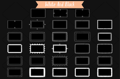 White Rectangular Frames. Hand Drawn Border/ Decorative Labe Product Image 4
