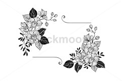 Rectangular composition with contour orchids Product Image 1