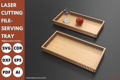 Rectangular parametric tray serving - laser cut & glowforge Product Image 1
