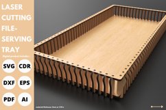 Rectangular parametric tray serving - laser cut & glowforge Product Image 4