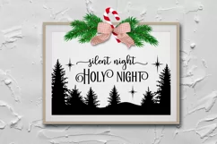 Christmas svg farmhouse sign Silent night Holy night SVG Product Image 2