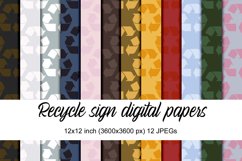 digital papers with recycle sign pattern