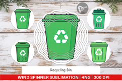 Wind Spinner Recycling Bin Product Image 1