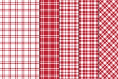 Buffalo Plaid Seamless Digital Papers - Red Product Image 4
