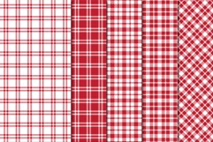 Buffalo Plaid Seamless Digital Papers - Red Product Image 4