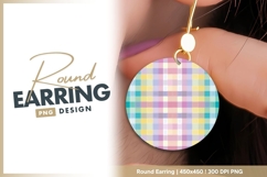 Woman wearing round earring png design Product Image 1