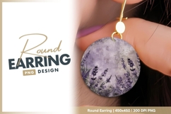Lavender Round earring png design Product Image 1