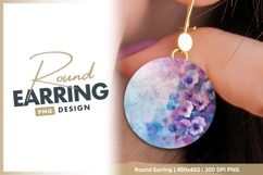 Floral round earring png Product Image 1