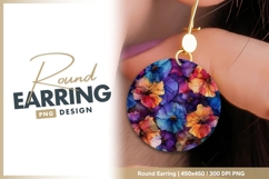 Floral round earring png Product Image 1