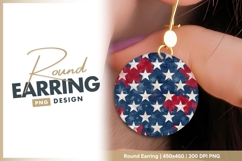 Patriotic starry round earring png Product Image 1