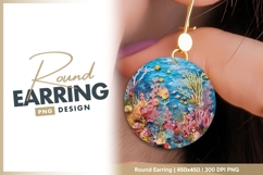 Paper Cutout Underwater Scene with round earring png Product Image 1
