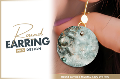 Christmas ornaments on fir branch winter Round Earring Product Image 1
