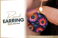 Colorful Sunflower Floral Arrangement in a round earring Product Image 1