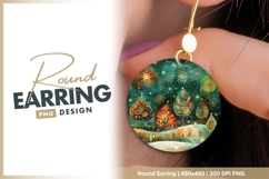 Whimsical Forest Illustration with Colorful round earring Product Image 1