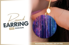 Abstract light trails with sparkling round earring Product Image 1