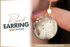 Floral arrangement with round earring png Product Image 1
