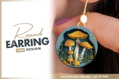 Paper Cutout Illustration of Yellow Round Earring Png Product Image 1