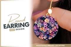 Colorful floral seamless pattern with round earring png Product Image 1