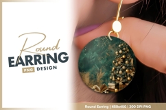 Christmas Tree with Gold Ornaments and Round Earring Png Product Image 1