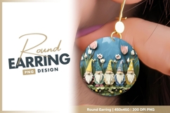 Paper Cutout Gnomes with Colorful Hats and Round Earring Product Image 1