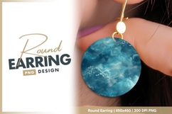 Celestial Sky Illustration in a Circular Round Earring Product Image 1