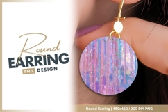 Pink and Purple Icicles with Glittering Round Earring Product Image 1