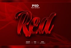 Red 3D editable text effect Product Image 1