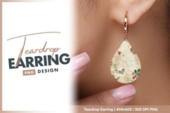 Vintage butterfly floral background with teardrop earring Product Image 1