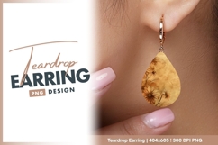 Vintage floral watercolor background with teardrop earring Product Image 1