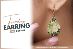 Festive holly and berries vintage teardrop earring png Product Image 1