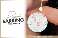 Round christmas ornament png background round earring png Product Image 1