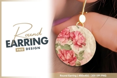 Floral round earring png Product Image 1