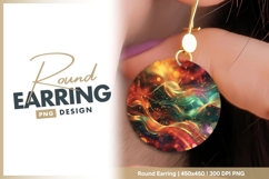Abstract circular design for round earring png Product Image 1