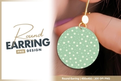 Round starry sky pattern round earring png Product Image 1