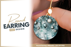 Elegant christmas ornaments on snowy Round Earring Product Image 1