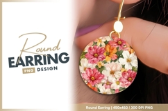 Floral arrangement Round earring png Product Image 1