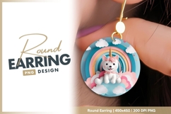 Unicorn round earring png Product Image 1
