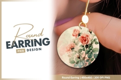 Floral jewelry fashion style Round earring png Product Image 1