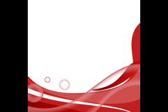 Red abstract dynamic wave decoration element isolated Product Image 2