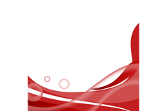 Red abstract dynamic wave decoration element isolated Product Image 1