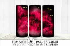 red abstract tumbler wrap with hidden cats
