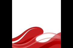 Red abstract wavy shapes transparent banner background Product Image 2