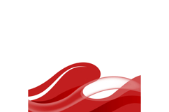 Red abstract wavy shapes transparent banner background Product Image 1