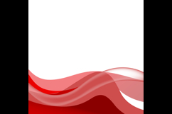 Red abstract wavy shapes transparent banner design Product Image 2