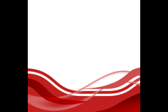 Red abstract wavy shapes transparent banner vector Product Image 2