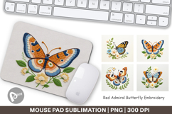 Mouse Pad Red Admiral Butterfly Product Image 1