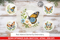Wind Spinner Red Admiral Butterfly Product Image 1