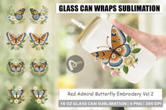 Glass Can Red Admiral Butterfly Product Image 1
