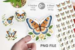 Red Admiral Butterfly Sticker Product Image 1